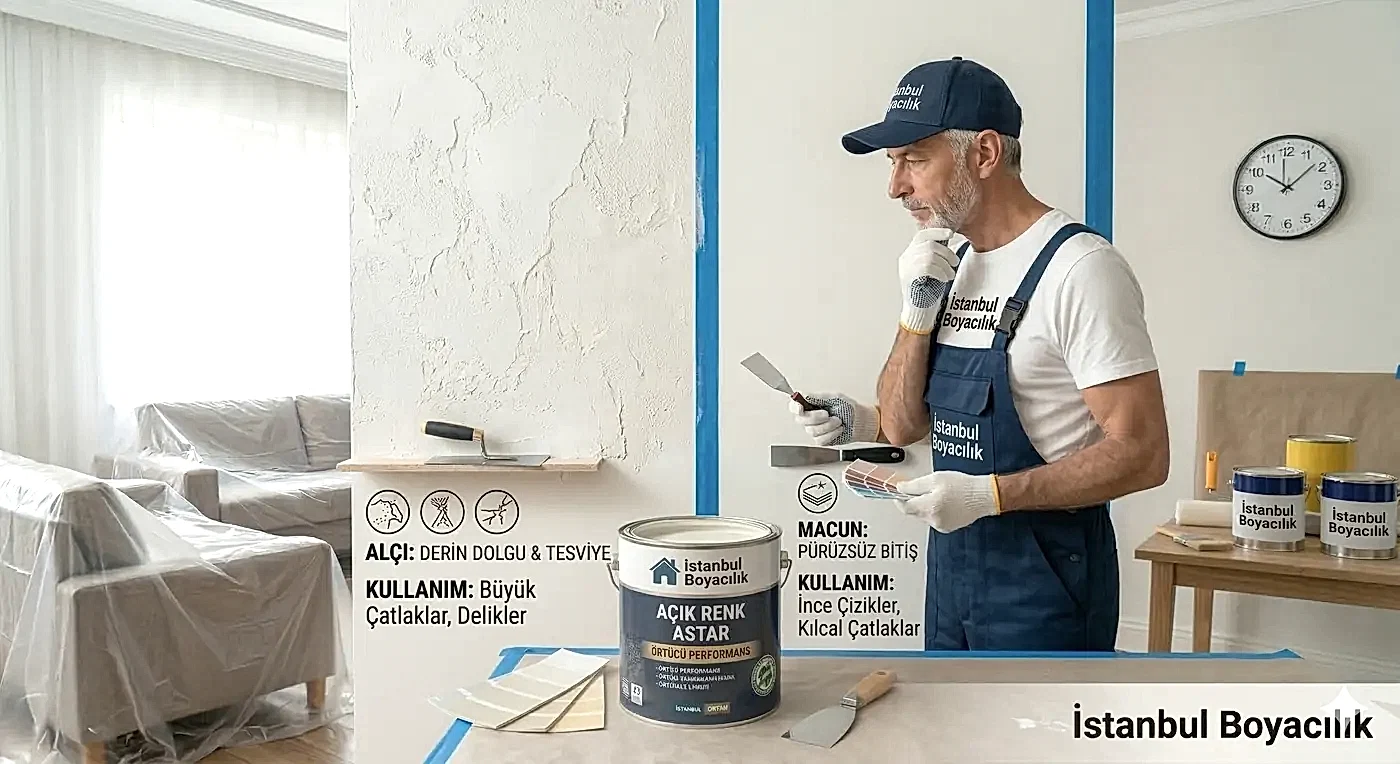 Alçı mı macun mu farkları ve doğru uygulama sırası