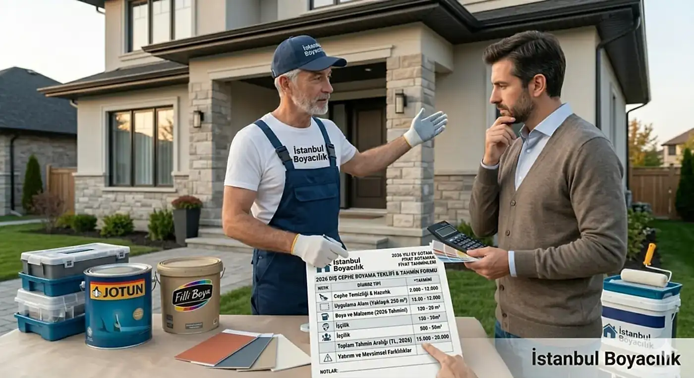 2026 dış cephe boyama fiyatları ve metrekare maliyet tablosu