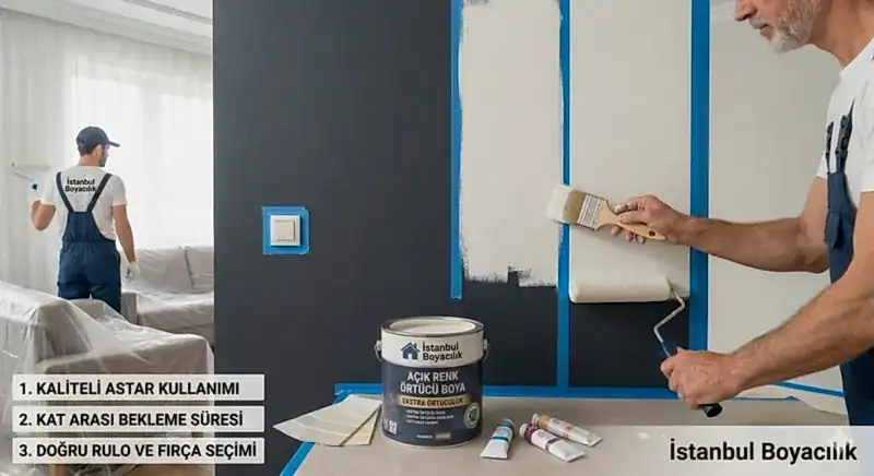 Koyu renk duvarı açık renge çevirme