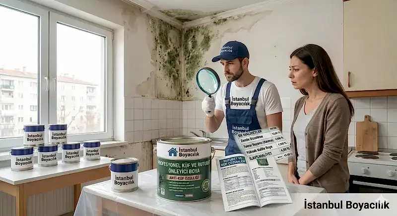 Rutubetli küflü duvar boyama çözümleri