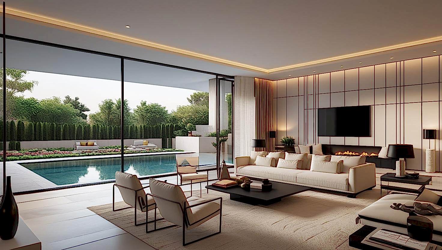 Kemerburgaz'da geniş ve aydınlık bir villanın iç mekan boyaması