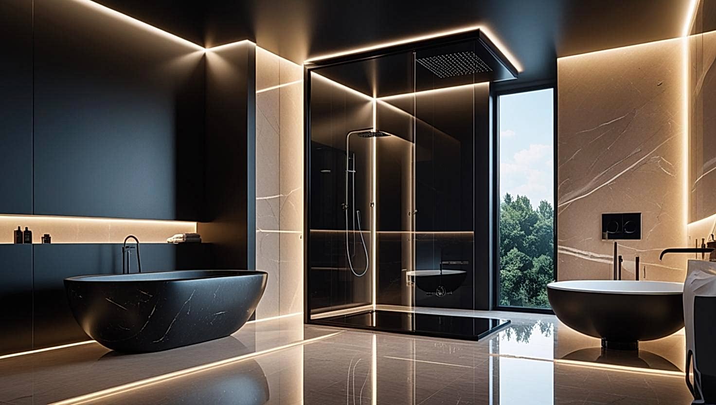 Levent'te bir rezidans dairesinin lüks ve minimalist tarzda boyanması