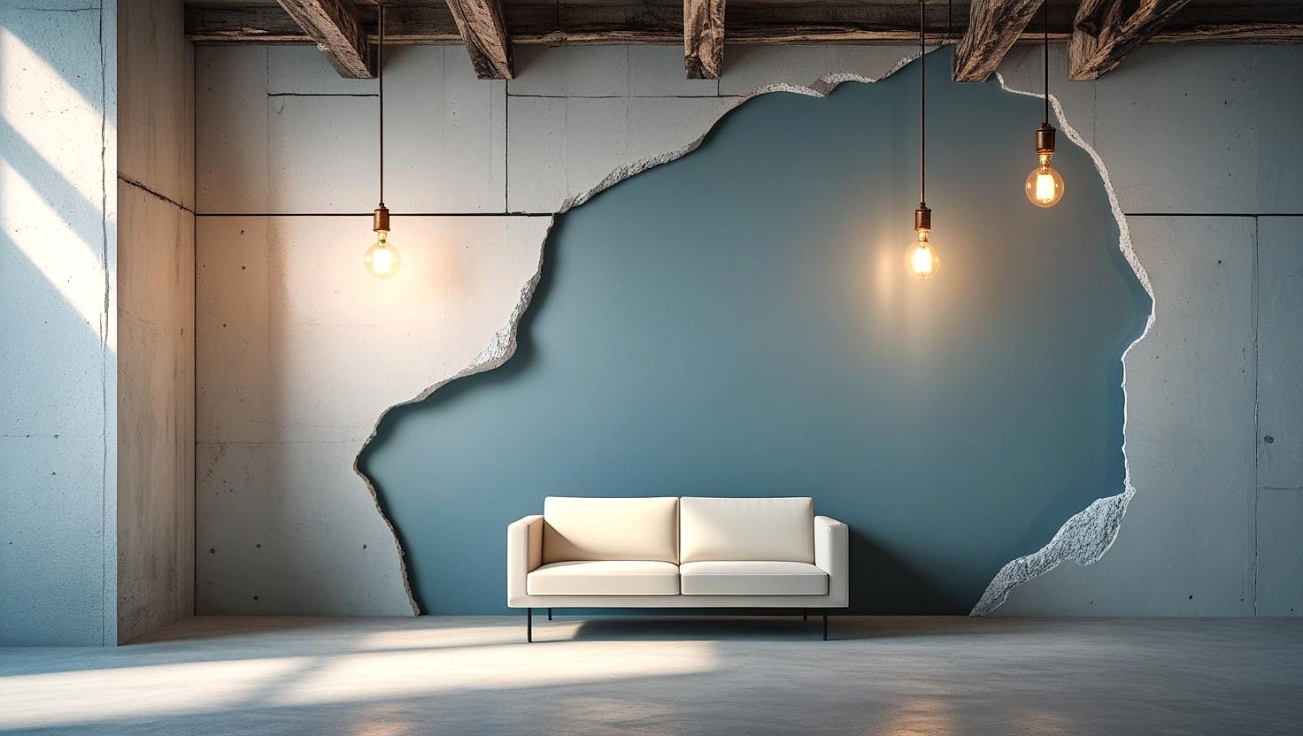 Nişantaşı'nda bir sanat galerisine veya kliniğe uygulanan modern dekoratif boya