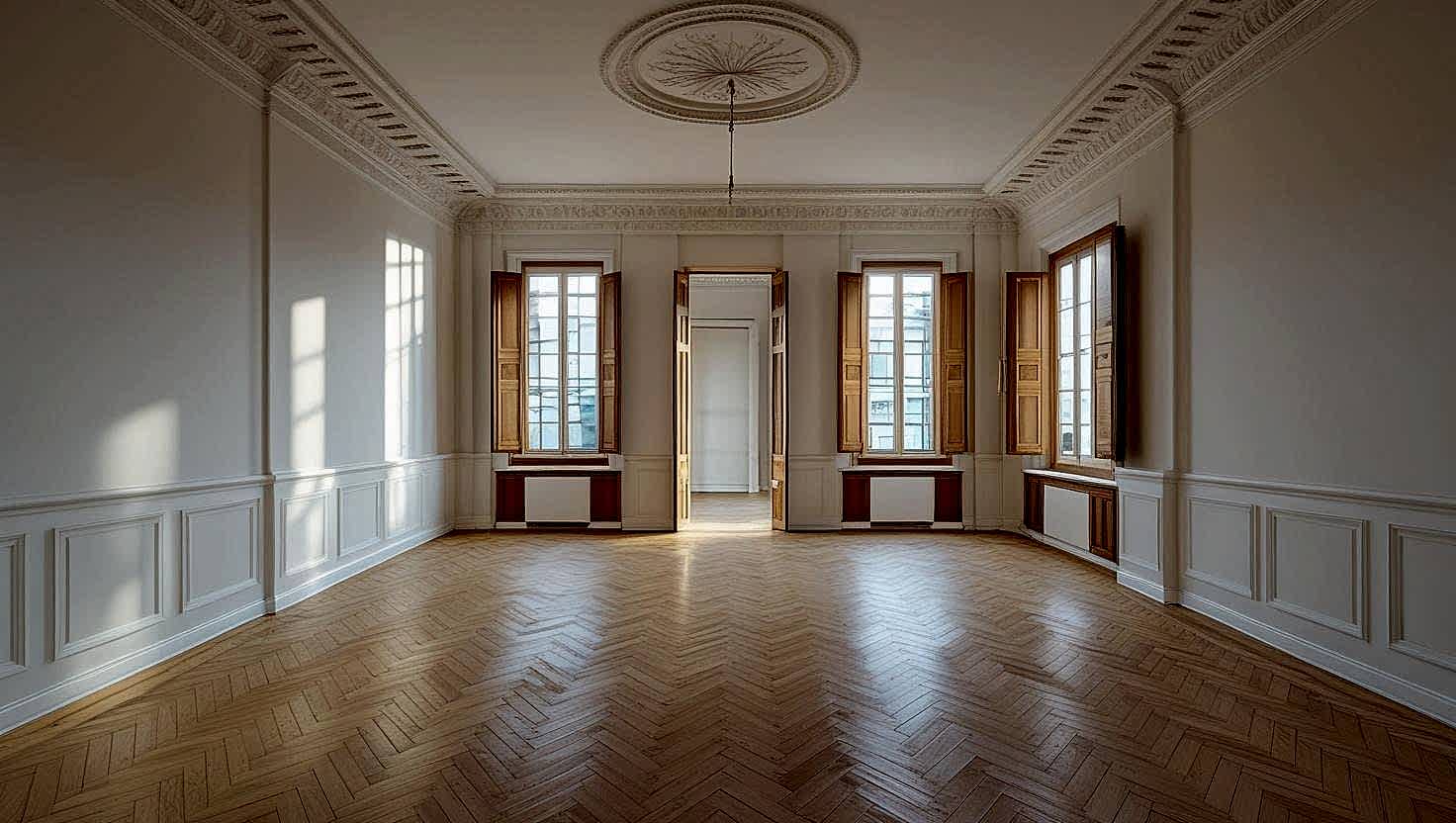 Nişantaşı'nda yüksek tavanlı, kartonpiyerli tarihi bir apartman dairesinin boyanması