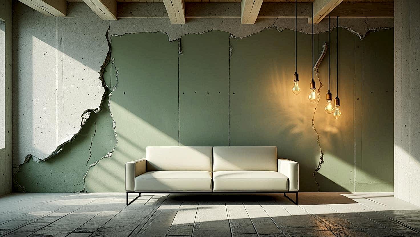 İç mimar projesi kapsamında bir mekana özel efektli duvar boya uygulaması